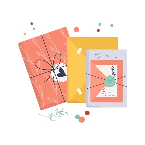 Conjunto Envelopes Com Selos Ícone Para Carta Entrega Correspondência Através —  Vetores de Stock