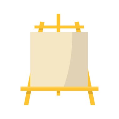 Temiz tuval ile sehpa simgesi