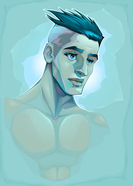 Retrato de fantasía masculina — Vector de stock