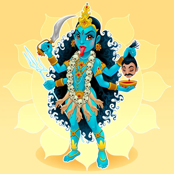 Deusa Kali. Ilustração vetorial —  Vetores de Stock