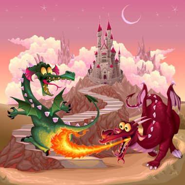 Castle, bir fantezi yatay komik ejderha
