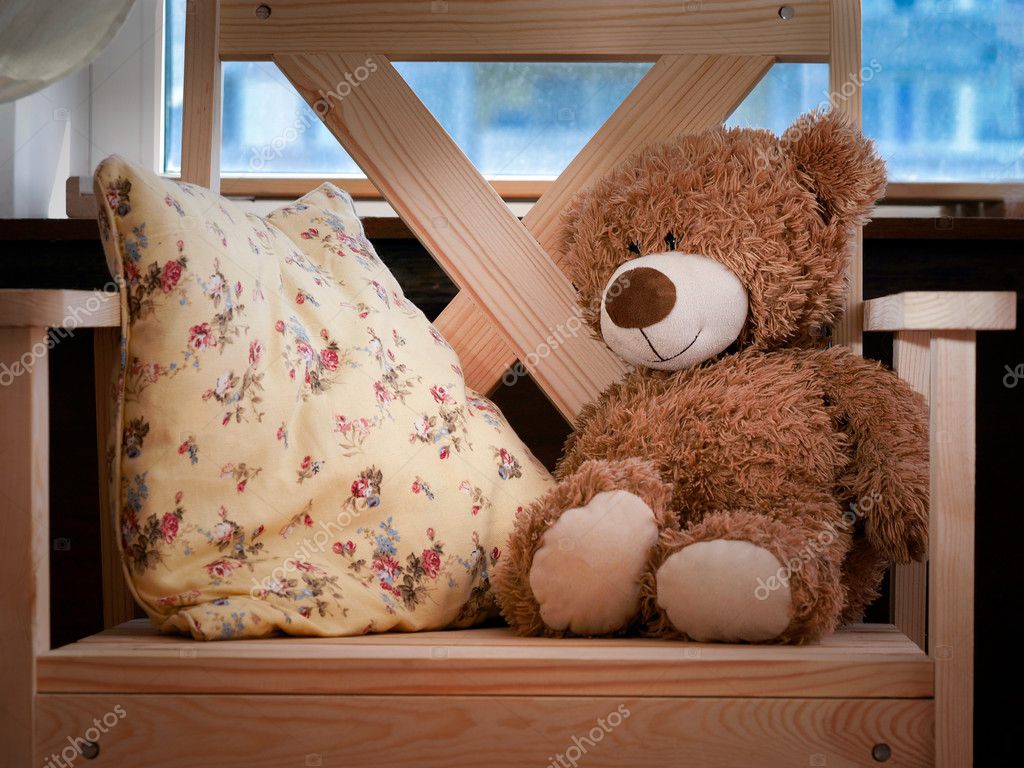 stuffed bear chair