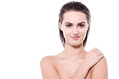 Spa sonra poz güzel kadın 