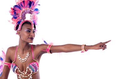 Uzay kopyalamak için işaret samba dansçısı