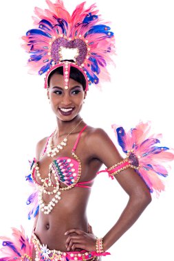 Samba dansçısı karnaval kılık