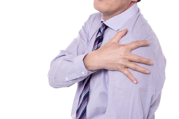 Man with pain in shoulder — Stock Photo, Image
