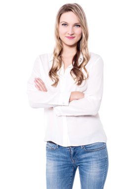 kadın katlanmış silah ile