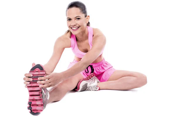 Vrouw doen stretching — Stockfoto