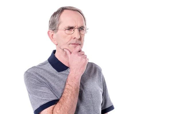 Senior man thinking — Stock Photo, Image