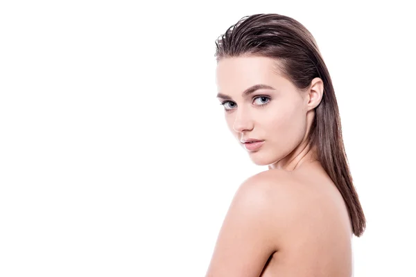 Topless vrouw met gezonde schone huid — Stockfoto