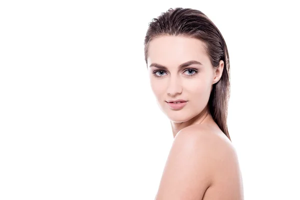 Topless woman with healthy clean skin — Stock Photo, Image