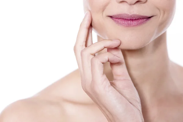 Young woman with beautiful lips — Stock Photo, Image