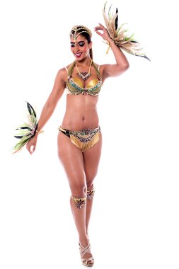 Kadın samba dansçısı karnaval kılık