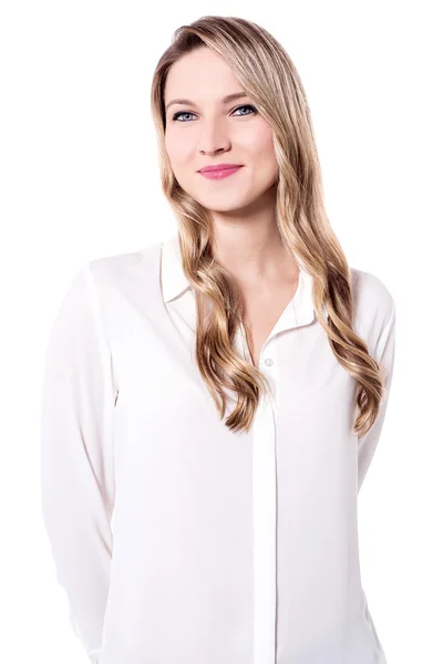 Young woman posing to camera — Stock Photo, Image