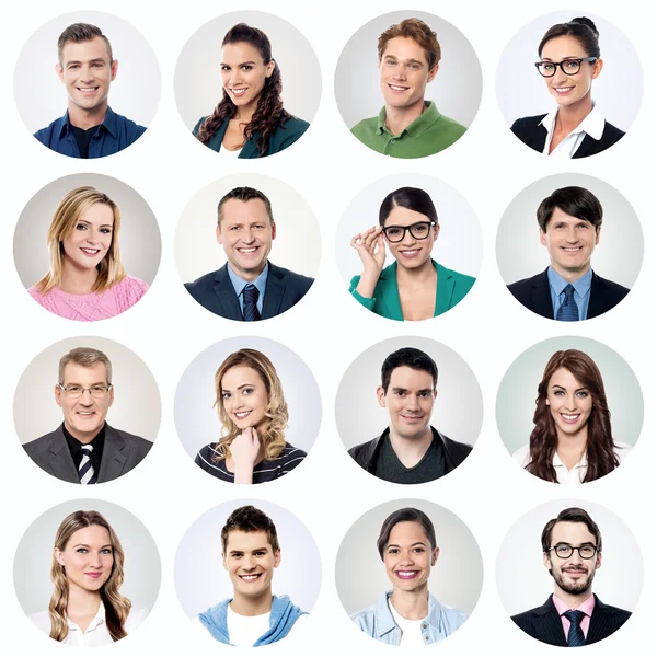 Collage de diferentes personas — Foto de Stock