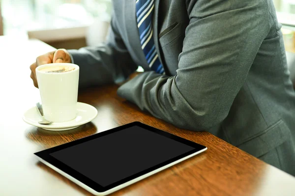 Zakenman met koffie — Stockfoto