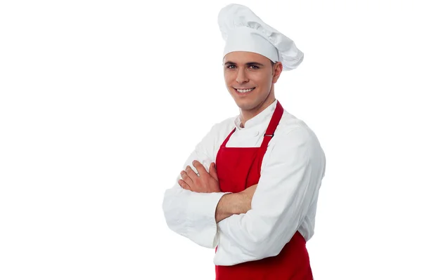 Chefe masculino com braços dobrados — Fotografia de Stock