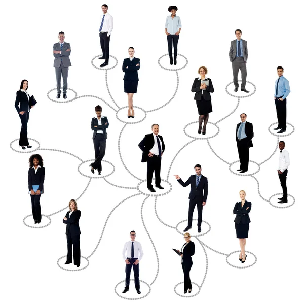 Social networking between business people — Stock Photo, Image