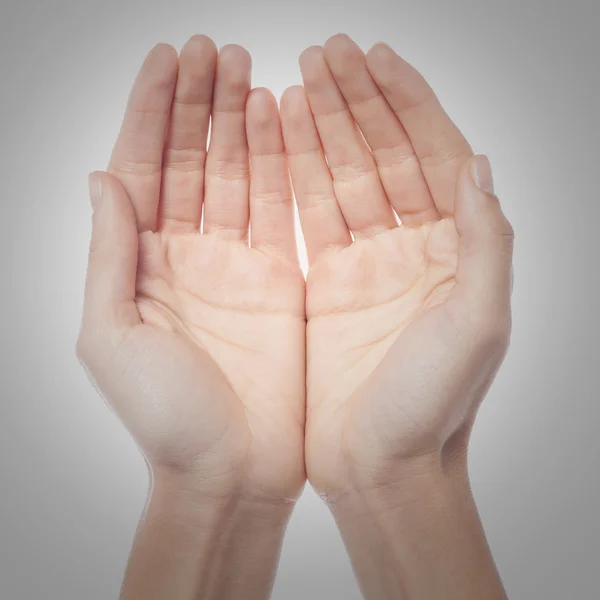 İki açık boş eller — Stok fotoğraf
