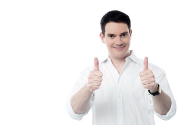 Başarılı adam jest Yaşasın gösterilen 