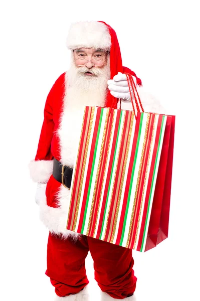 Santa weggeven geschenk zakken — Stockfoto