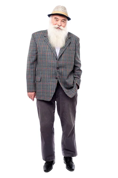 Full length portrait of an old man — Stock Photo, Image