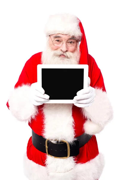 Santa Claus with digital tablet — Stock Photo, Image