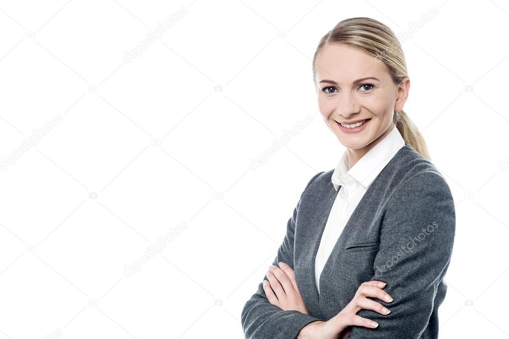 Businesswoman with folded arms