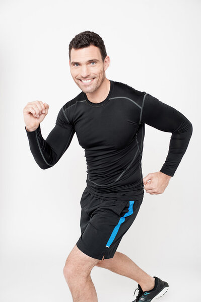 Человек готов бежать
