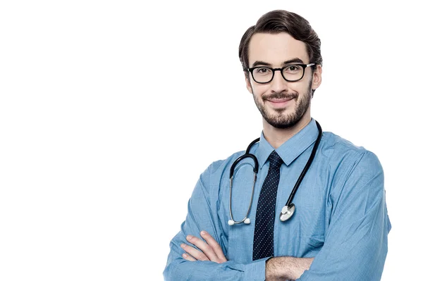 Medical practitioner with stethoscope — Stock Photo, Image