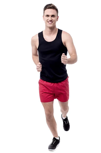 Male athlete running — Stock Photo, Image