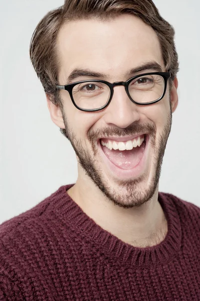 Man giving wide smile — Stock Photo, Image