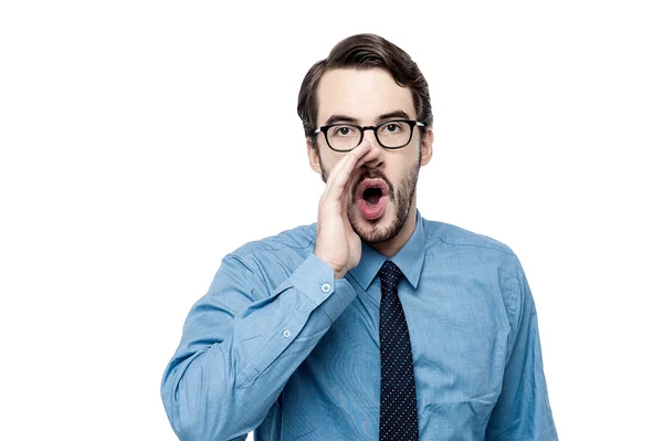Handsome man shouting — Stock Photo, Image
