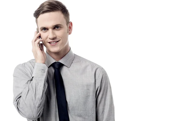 Business executive che parla per telefono — Foto Stock