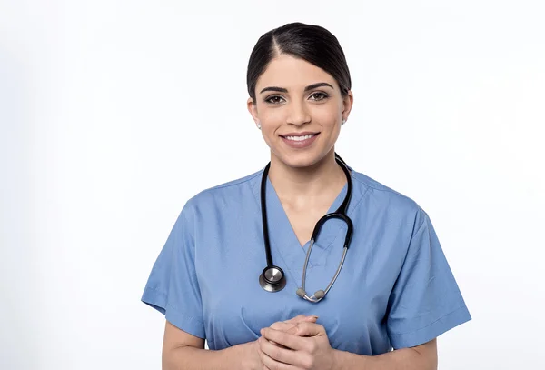 Doctora con estetoscopio — Foto de Stock