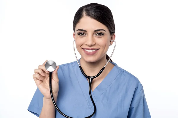 Female doctor with stethoscope — Stock Photo, Image