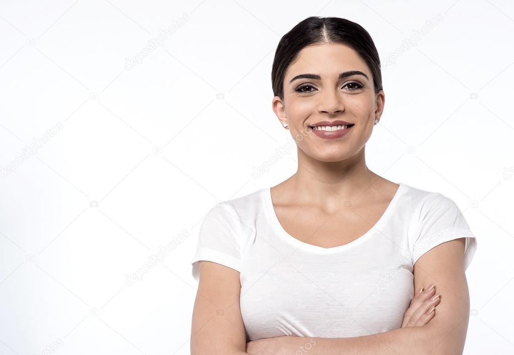 Woman with crossed arms