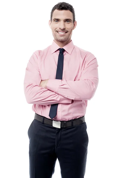 Businessman with folded arms — Stock Photo, Image