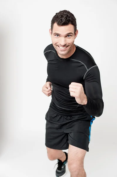 Athletic man ready to run — Stock Photo, Image