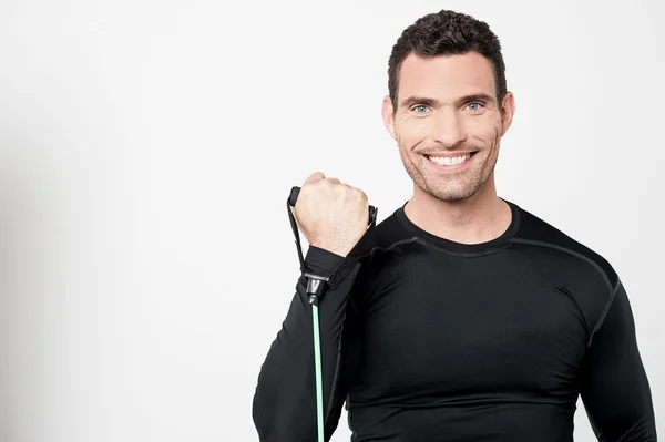 Male athlete doing exercises — Stock Photo, Image