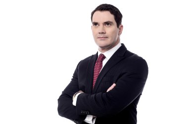 işadamı katlanmış silah ile