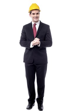 sıktı elleri ile mühendis