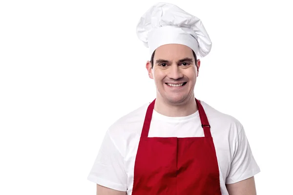 Mannelijke chef-kok glimlachen — Stockfoto