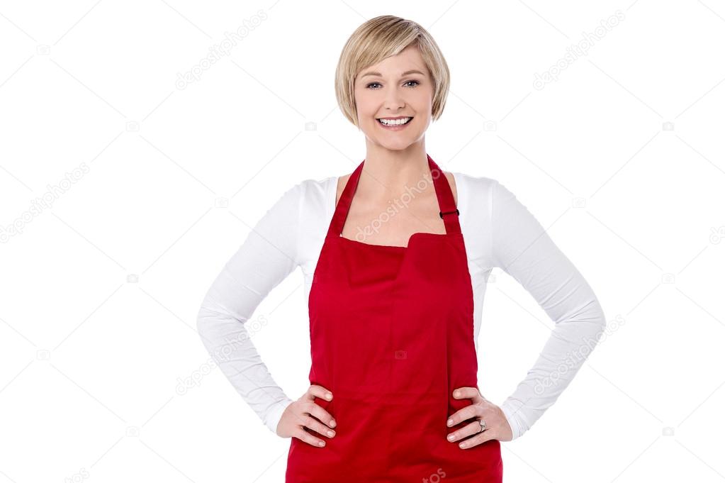 Smiling woman chef