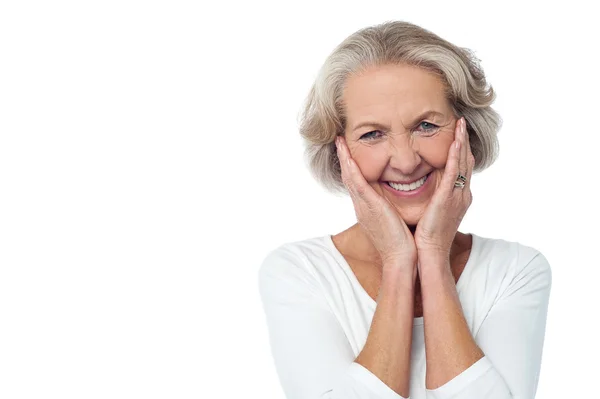 Woman with surprised expression — Stock Photo, Image