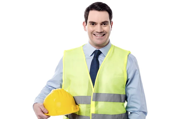 Construction manager with helmet — Stock Photo, Image