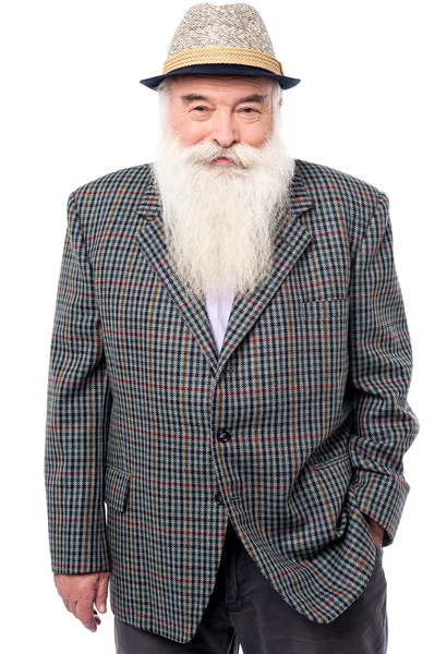 Man wearing suit and hat — Stock Photo, Image