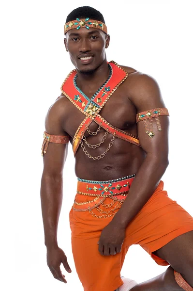 Dançarino de samba masculino — Fotografia de Stock