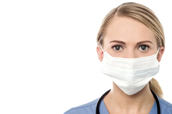 Doctor with surgical mask — Stock Photo, Image