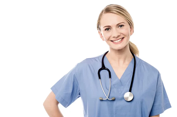 Female doctor with stethoscope — Stock Photo, Image